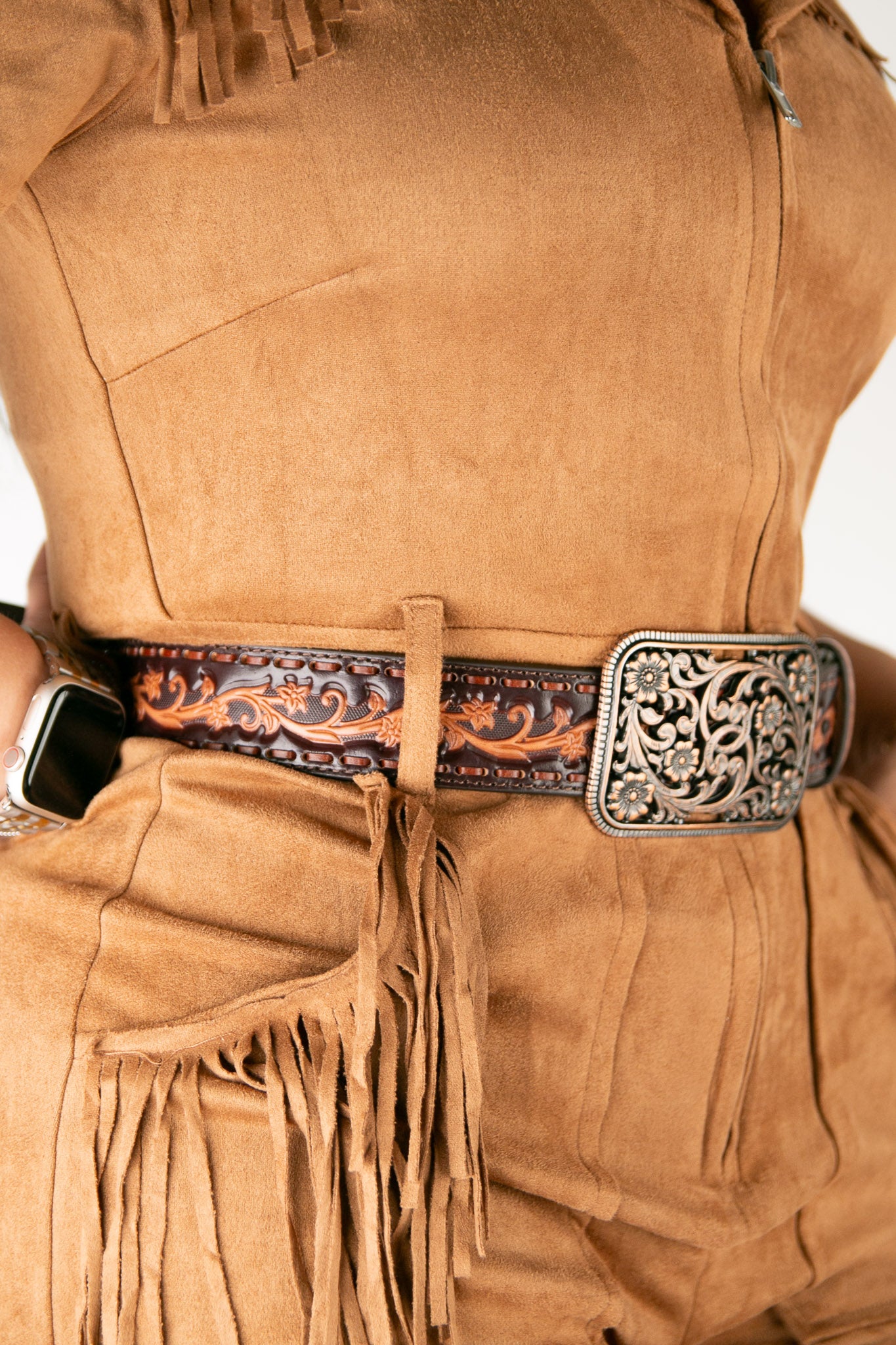 Ariat Floral Tooled Cowgirl Belt