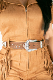 Ariat Floral Rhinestone Concho Cowgirl Belt