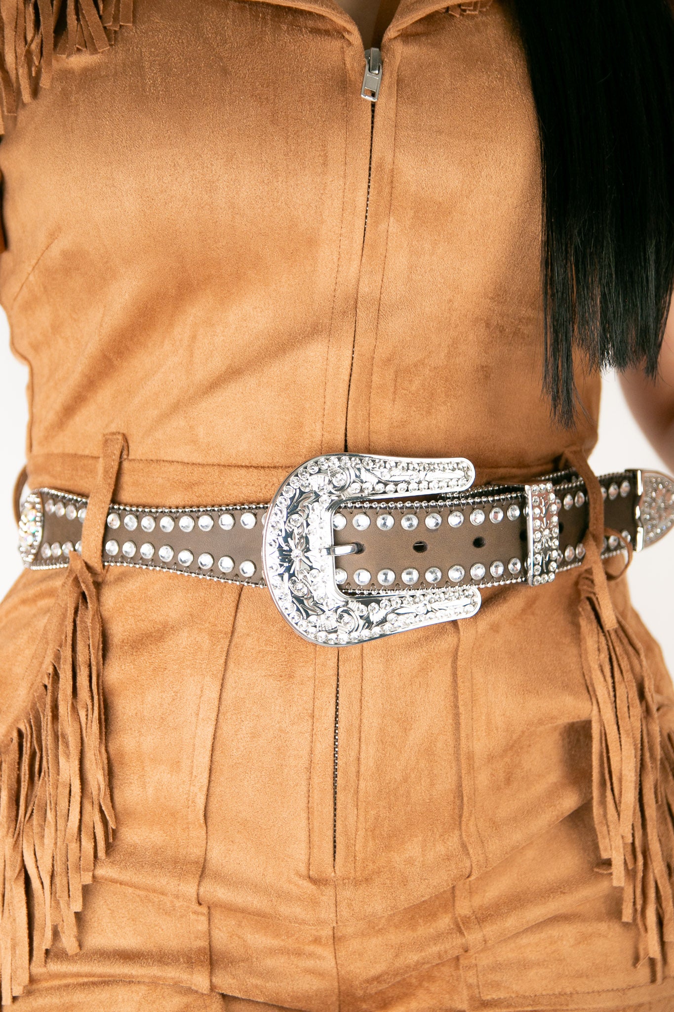 Blazin Roxx Rhinestone Lined Concho Cowgirl Belt