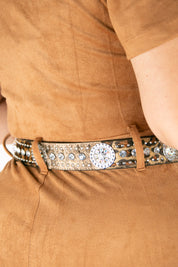 Nocona Cowhide & Leopard Print Cowgirl Belt