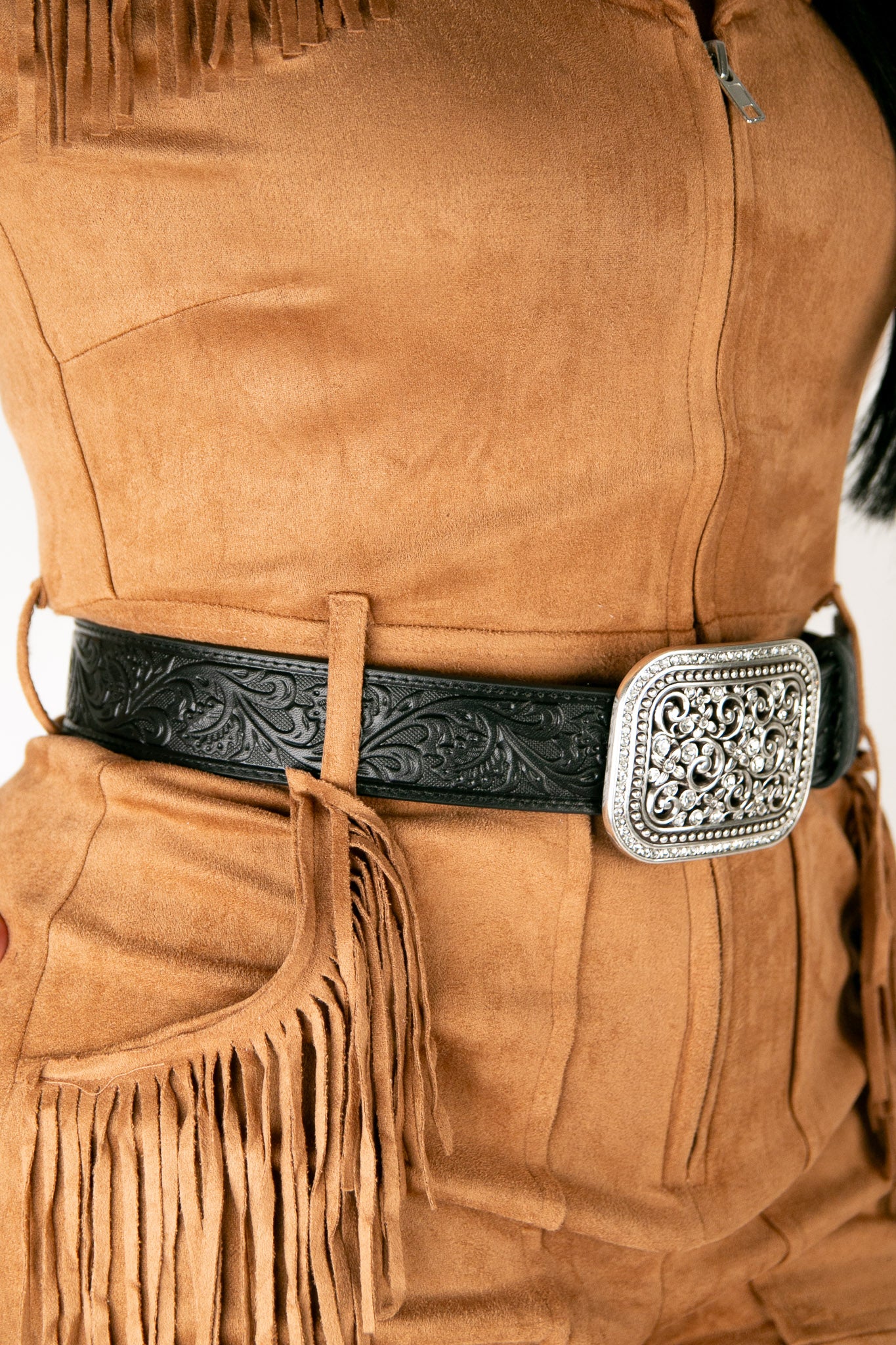 Ariat Women's Tooled Rhinestone Cowgirl Belt