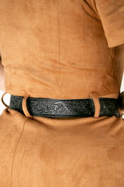 Ariat Women's Tooled Rhinestone Cowgirl Belt