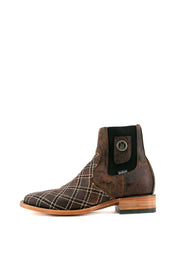 Patchwork Men Square Toe Ankle Boot