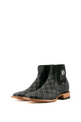 Men's Patchwork Square Toe Ankle Boot