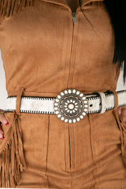 Nocona Cowhide Circular Buckle Cowgirl Belt