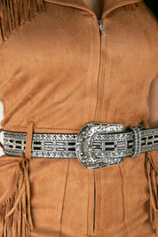 Nocona Metallic Stud Crystal Black Cowgirl Belt