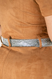 Nocona Glitter Lace Overlay Engraved Cowgirl Belt