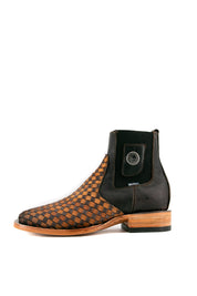 Serbia Woven Men Square Toe Ankle Boot