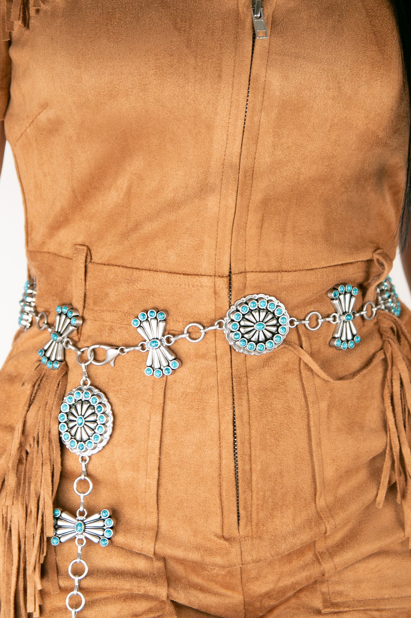 Angel Ranch Butterfly Conchos Chain Cowgirl Belt