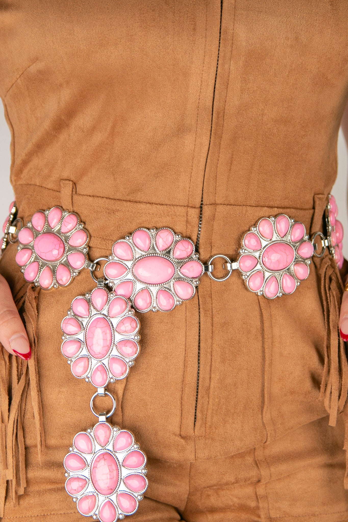 Angel Ranch Western Chain Conchos Cowgirl Belt