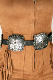 Angel Ranch Copper Square Concho Cowgirl Belt