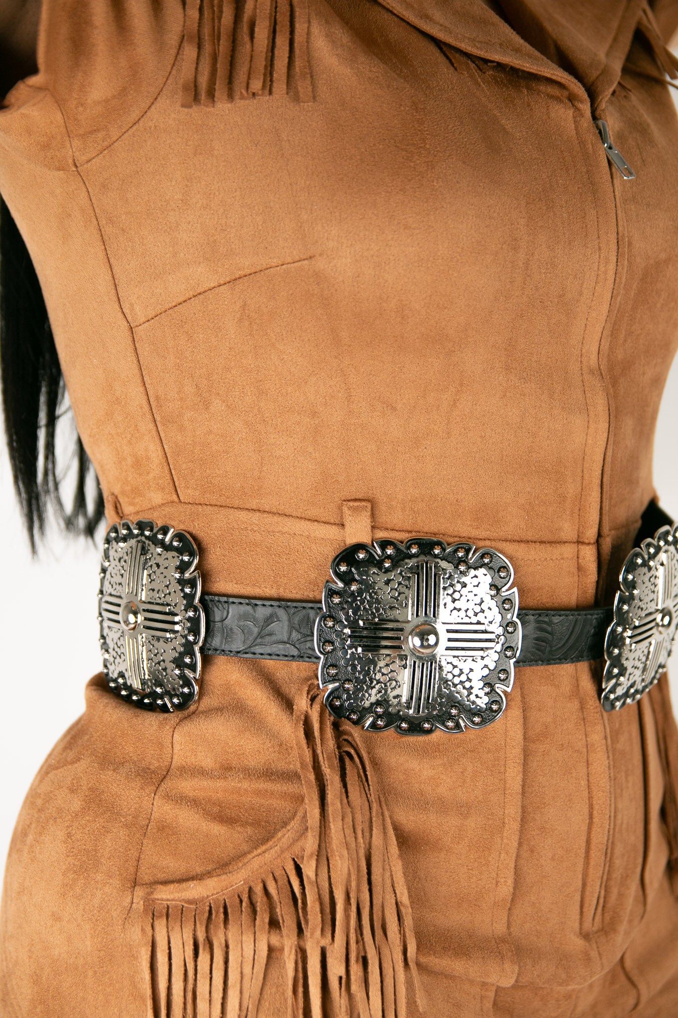 Angel Ranch Copper Square Concho Cowgirl Belt