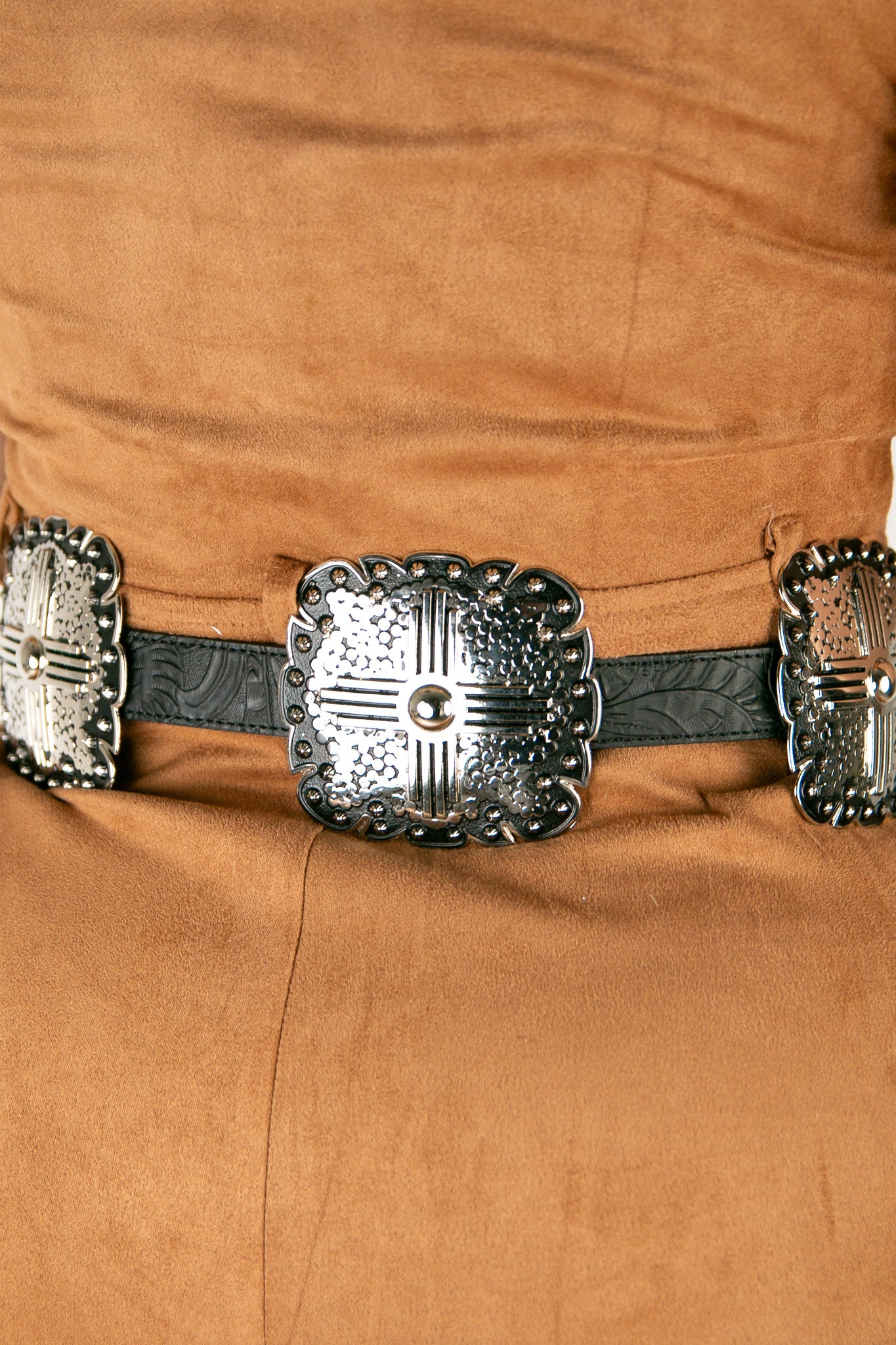 Angel Ranch Copper Square Concho Cowgirl Belt