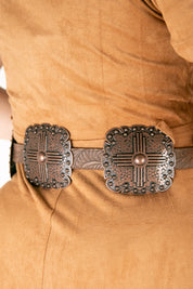 Angel Ranch Copper Square Concho Cowgirl Belt