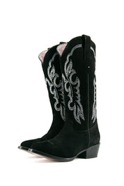 Gema Gamuza Midi Oval Cowgirl Boot