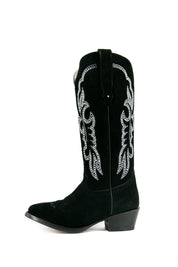 Gema Gamuza Midi Oval Cowgirl Boot