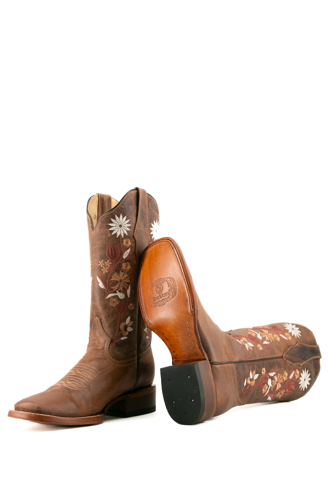 Flores Gasca Capuchino Square Toe Cowgirl Boot