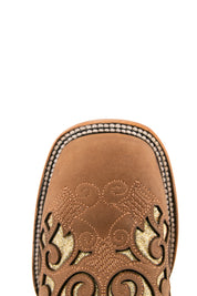 Campanas Crazy Tabaco Square Toe Cowgirl Boot