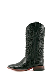 465 Flor De Luz Cincelado Red Bottom Square Toe Cowgirl Boot