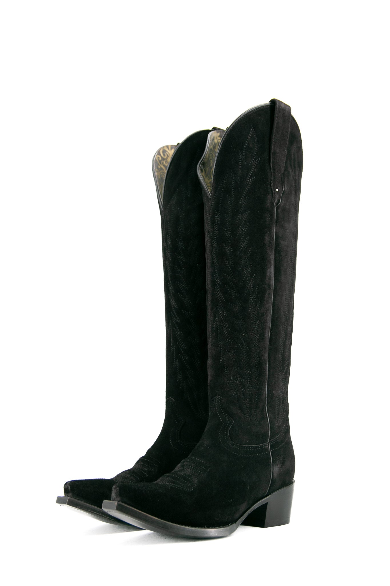 Georgina Gamuza Midnight Tall Snip Toe Cowgirl Boot