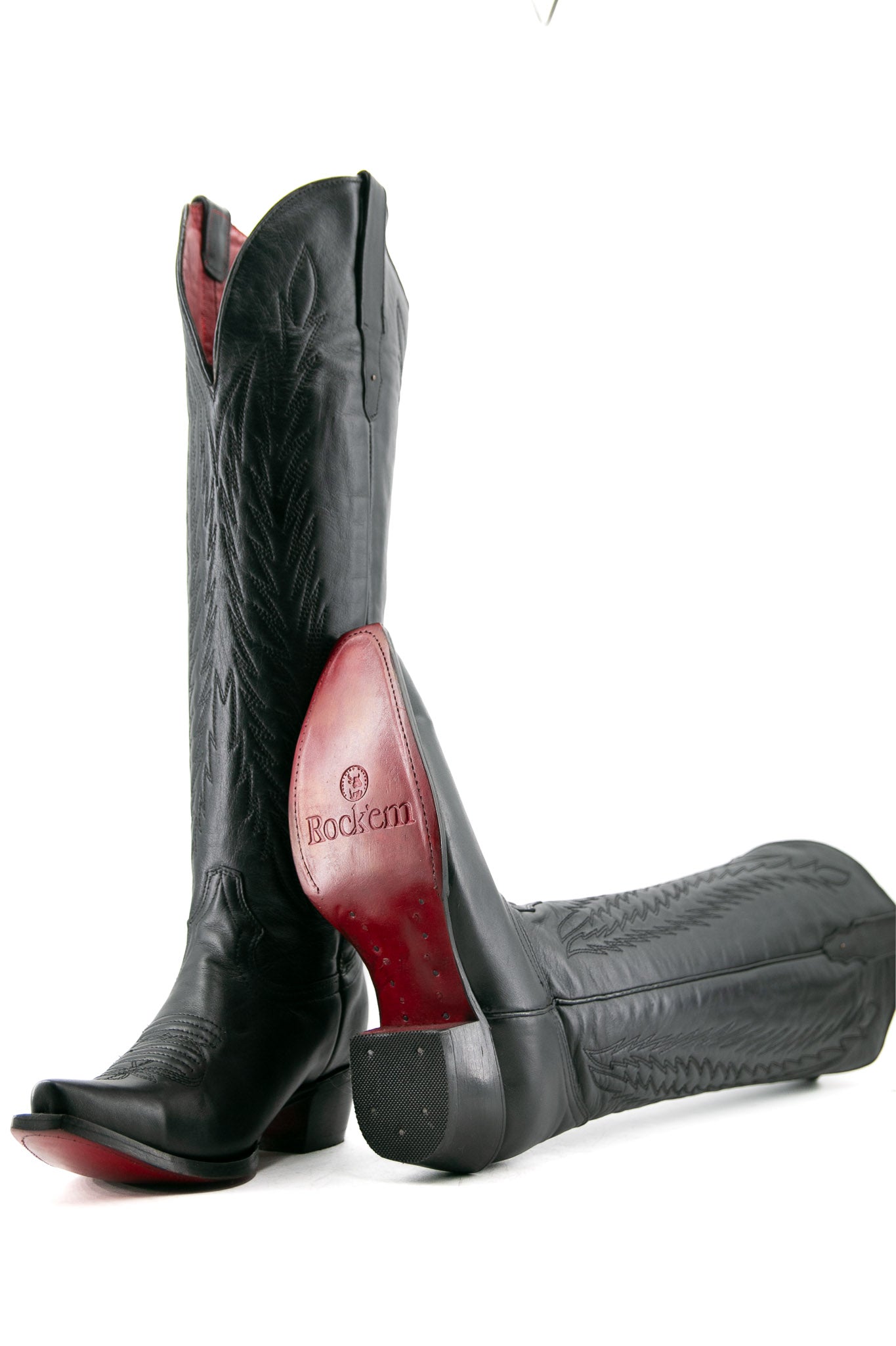 Valentina Tall Red Bottom Snip Toe Cowgirl Boot – Rock'Em
