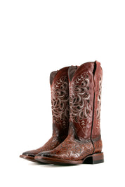 468 Tooled Kiara Shedron Square Toe Cowgirl Boot