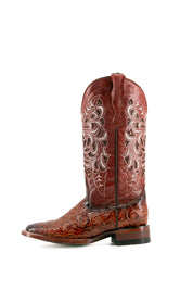 468 Tooled Kiara Shedron Square Toe Cowgirl Boot