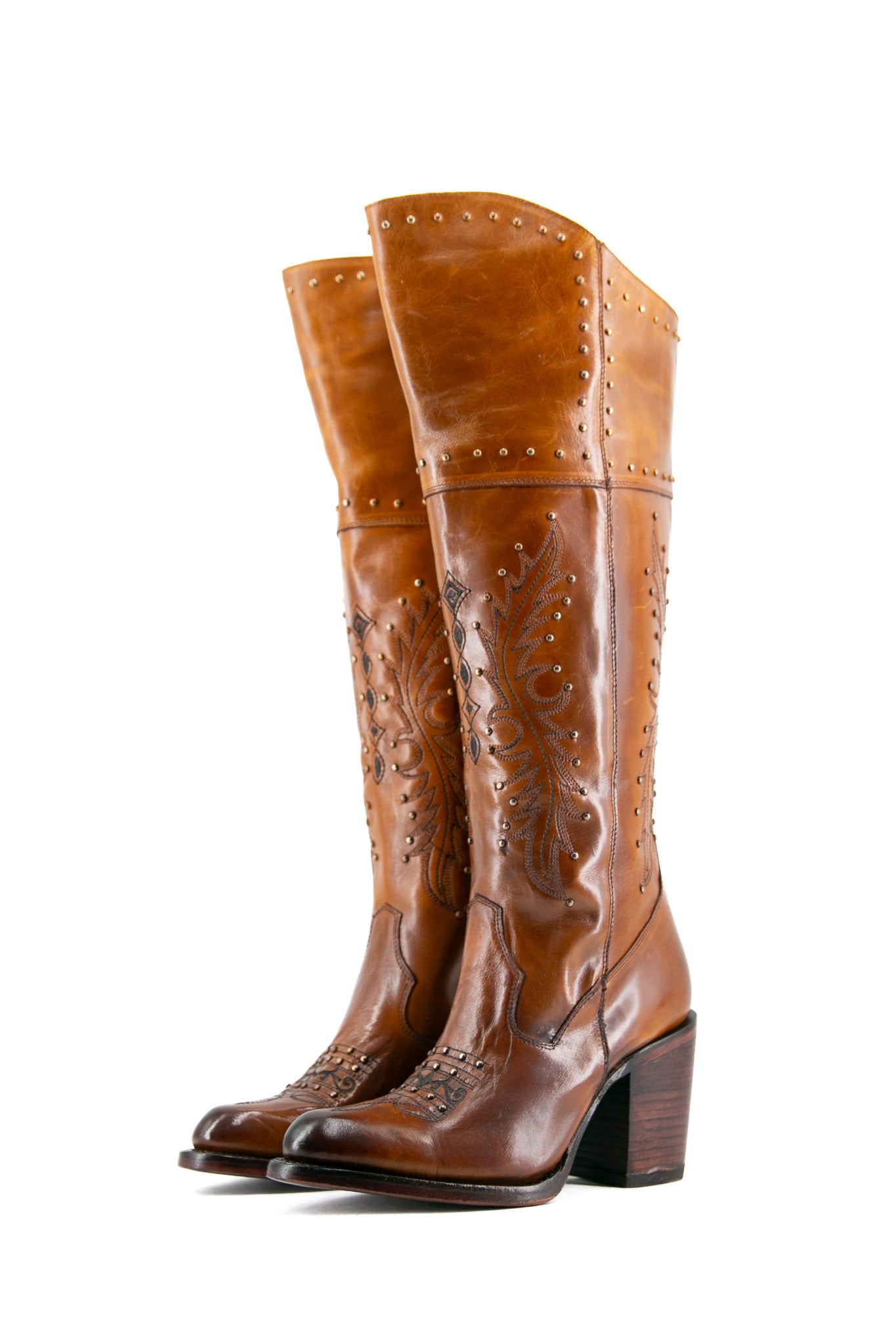 Dafne Tall Round Toe Cowgirl Boot