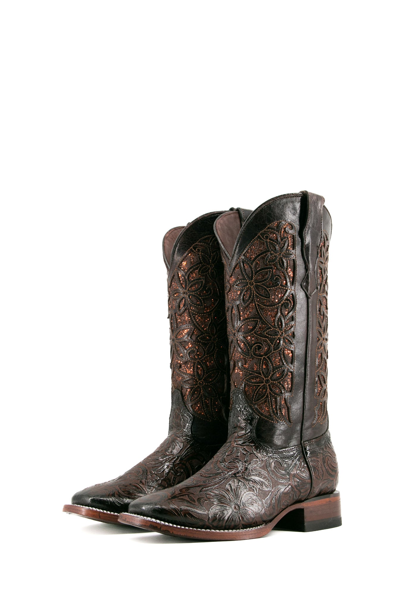 465 Flor de Luz Cincelado Square Toe Cowgirl Boot