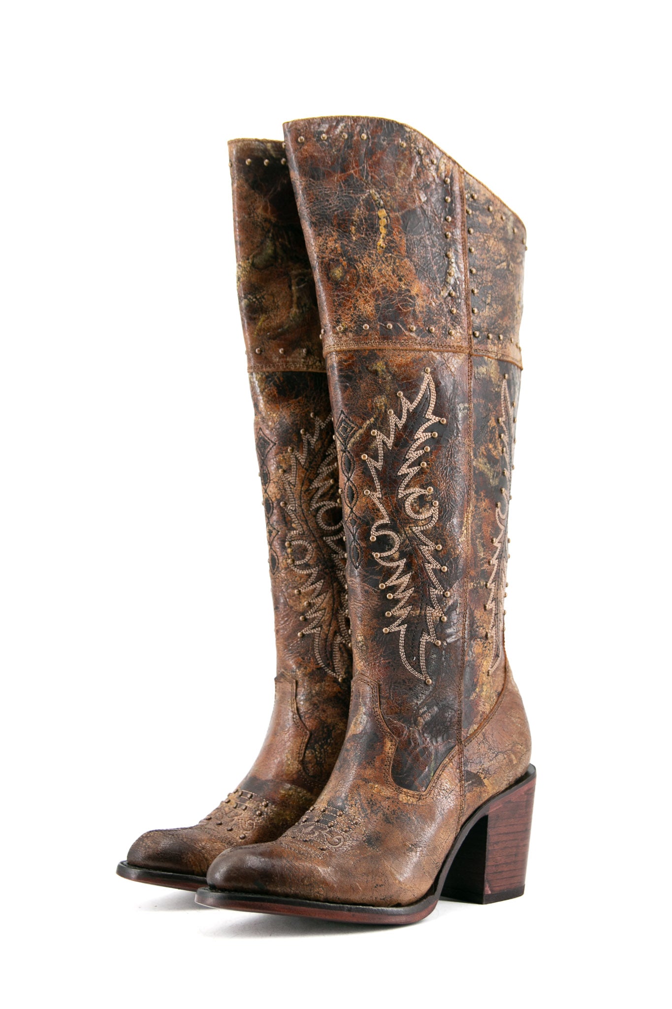 Dafne Tall Round Toe Cowgirl Boot