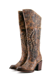 Dafne Tall Round Toe Cowgirl Boot