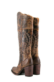 Dafne Tall Round Toe Cowgirl Boot