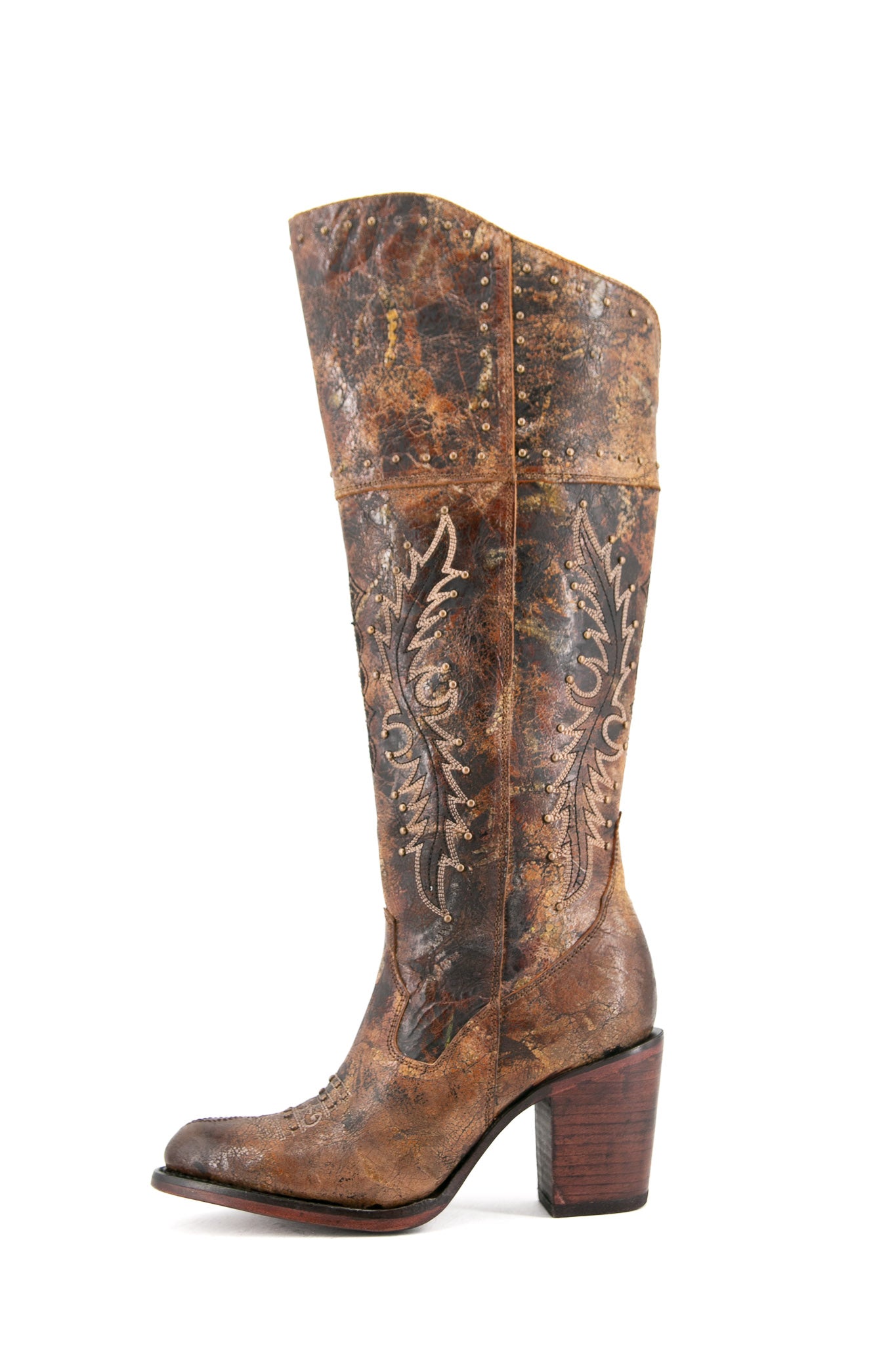 Dafne Tall Round Toe Cowgirl Boot