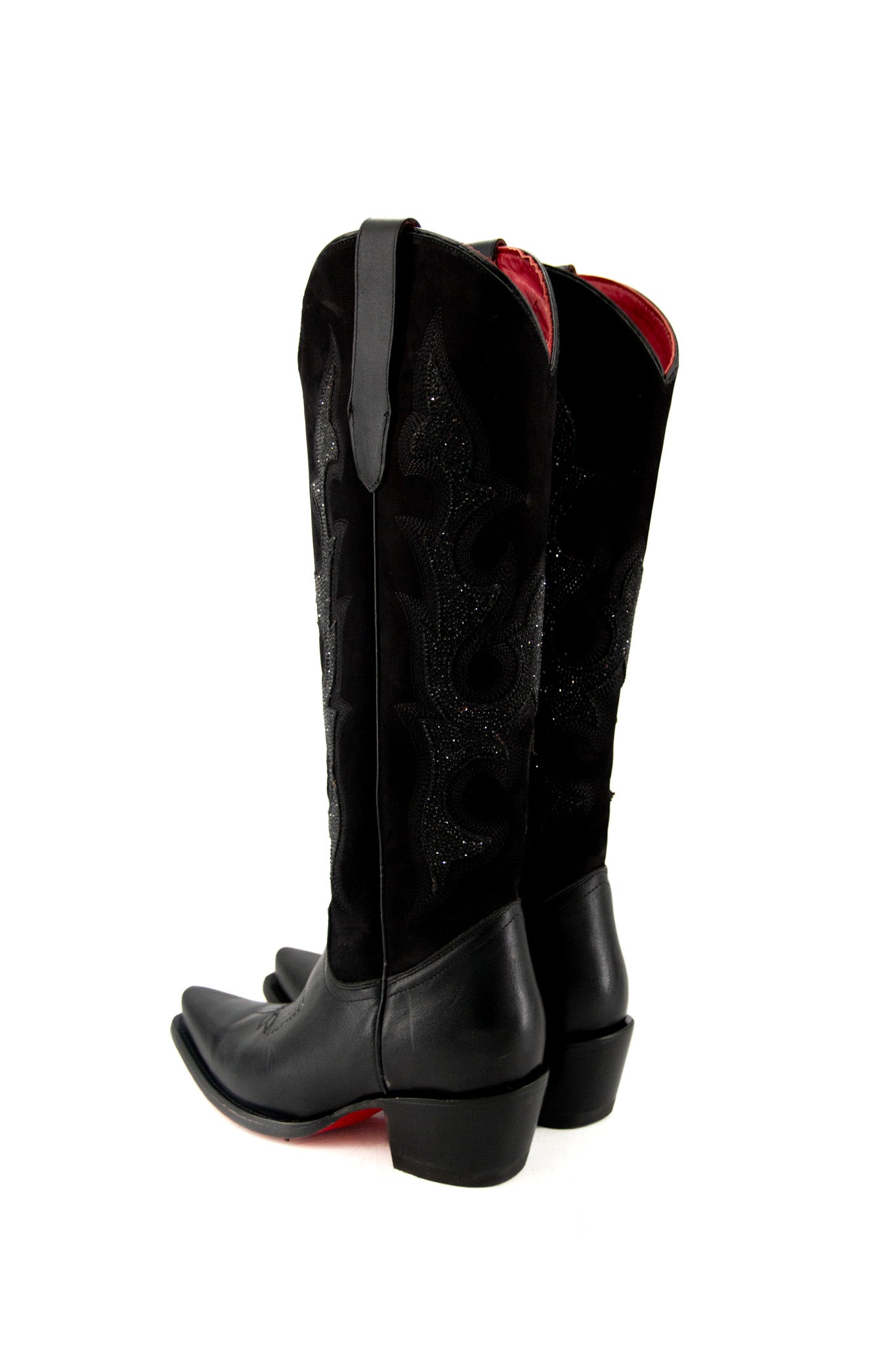 Makayla Tall Red Bottom Snip Toe Cowgirl Boots