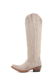 Georgina Suede Crystal Tall Snip Toe Cowgirl Boot