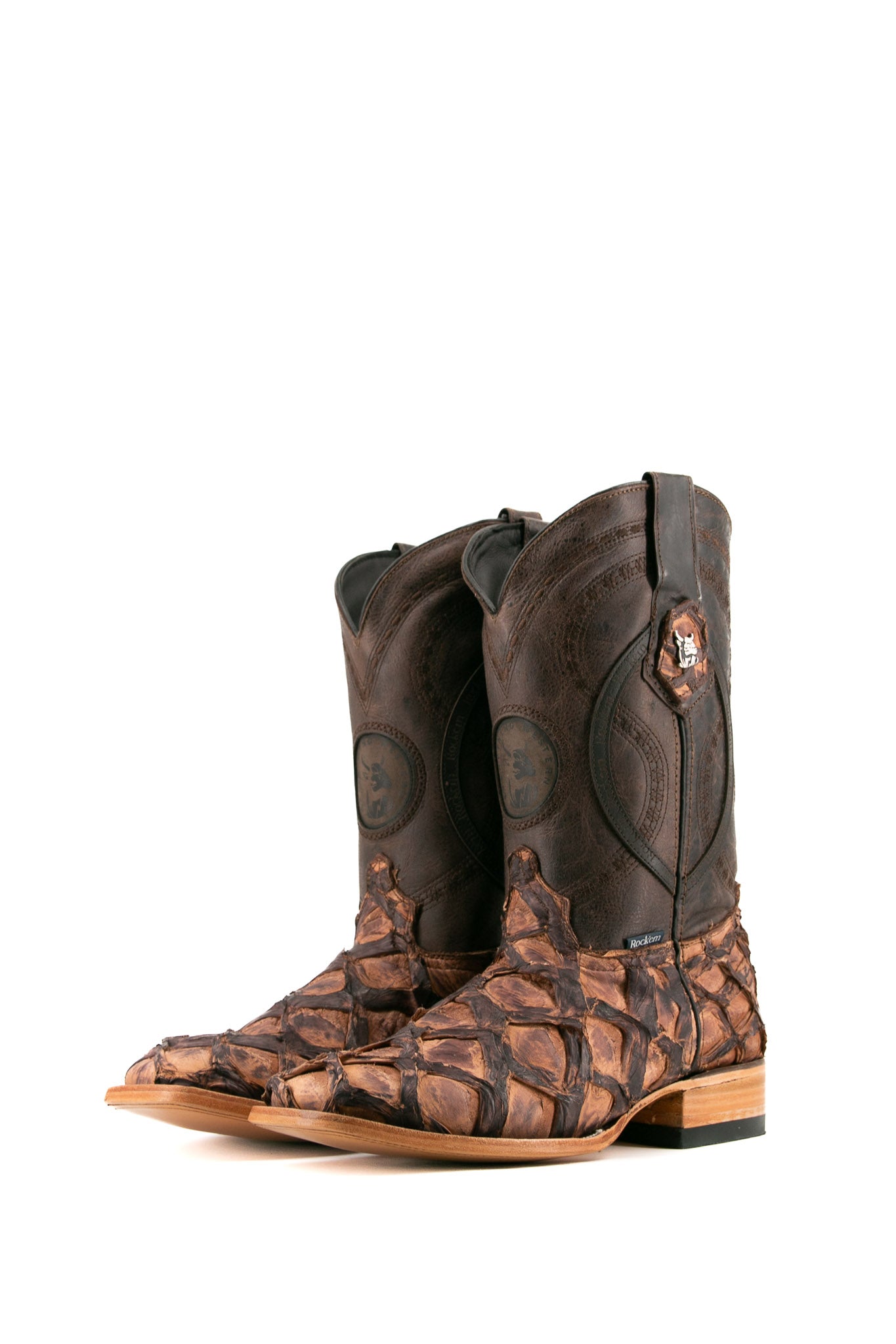 Exotic Fish Square Toe Cowboy Boot