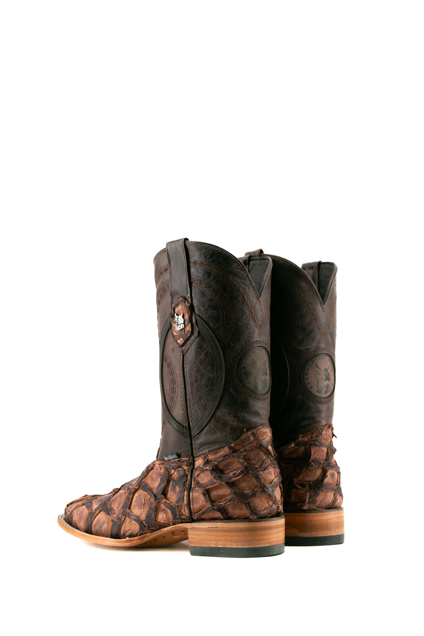 Exotic Fish Square Toe Cowboy Boot