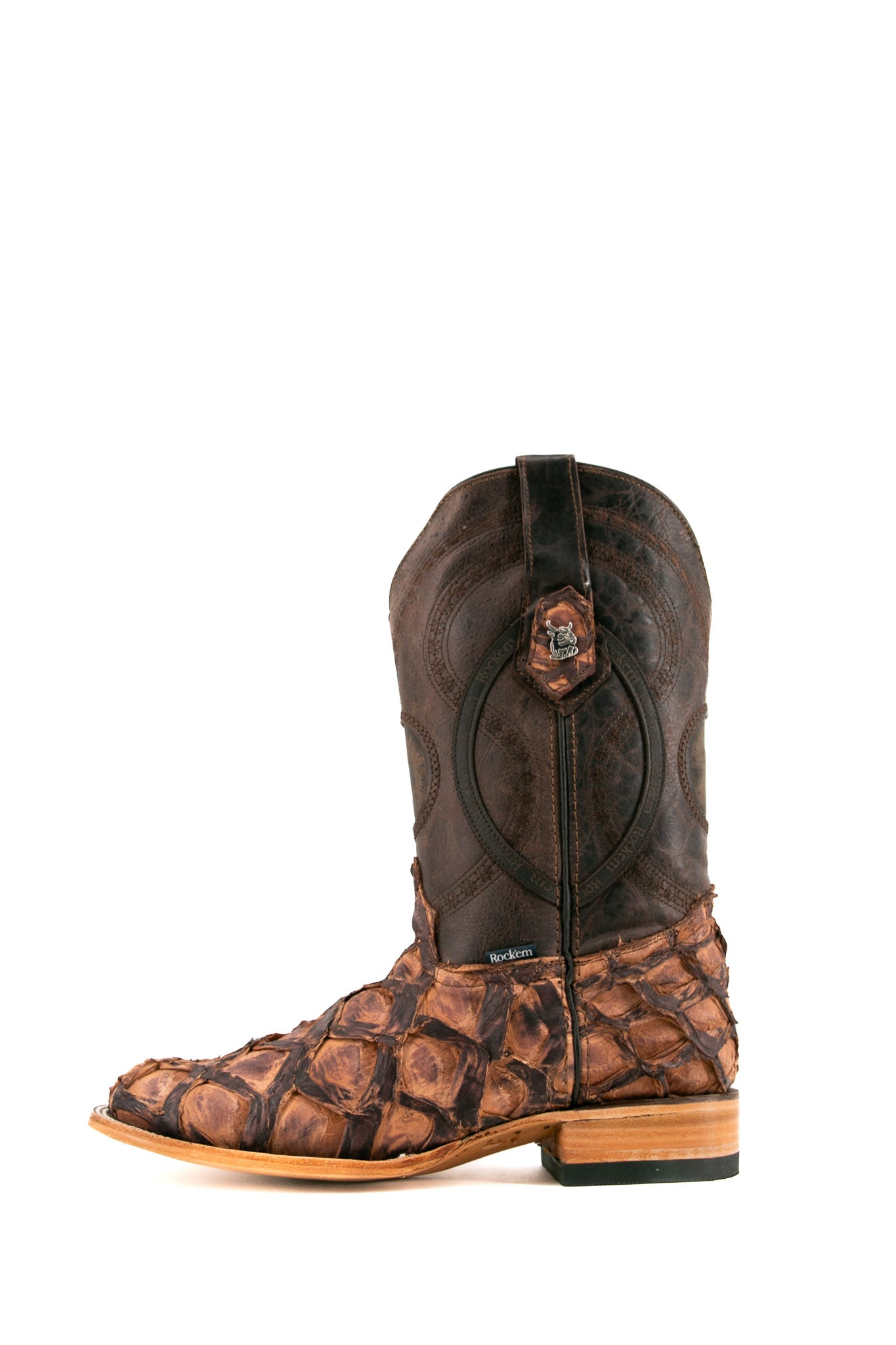 Exotic Fish Square Toe Cowboy Boot