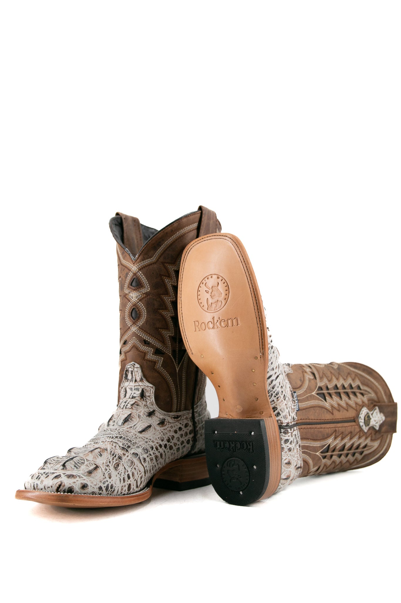 Caiman Jumbo Square Toe Cowboy Boot