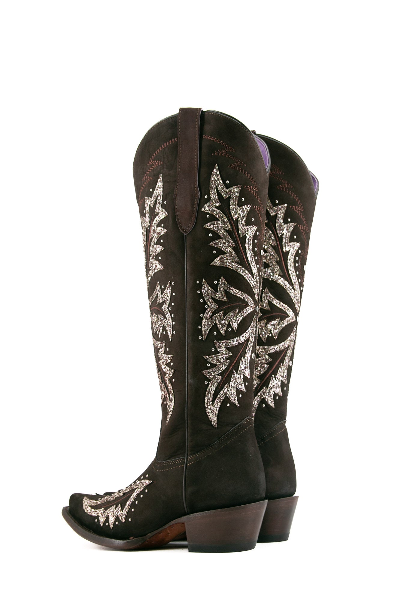 Janiss Nobuck Tall Snip Toe Cowgirl Boot