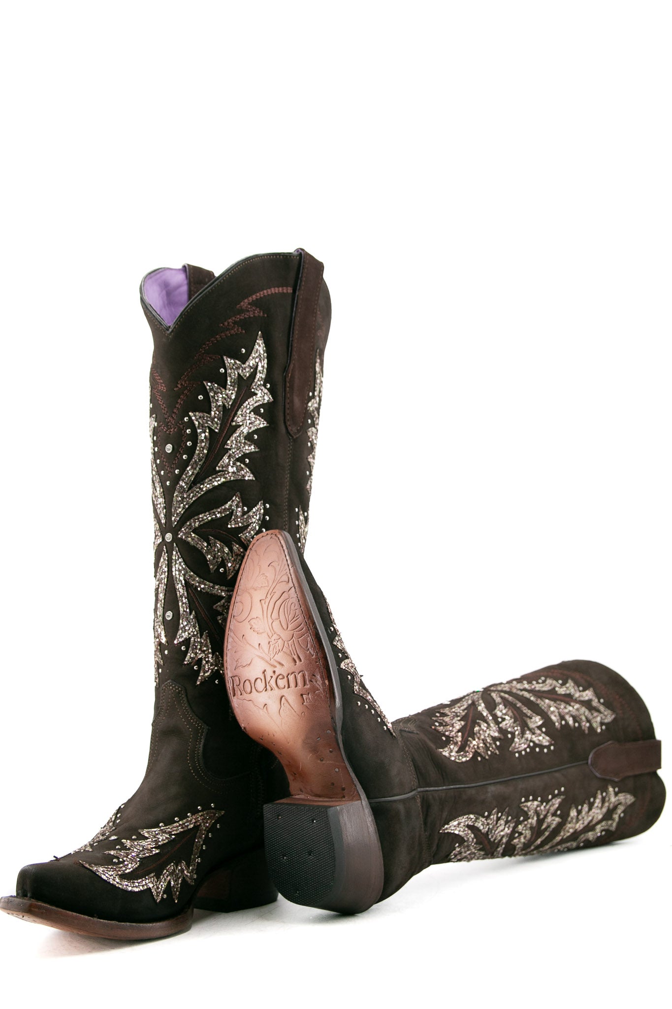 Janiss Nobuck Tall Snip Toe Cowgirl Boot