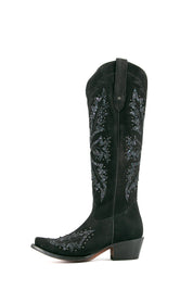 Janiss Nobuck Tall Snip Toe Cowgirl Boot