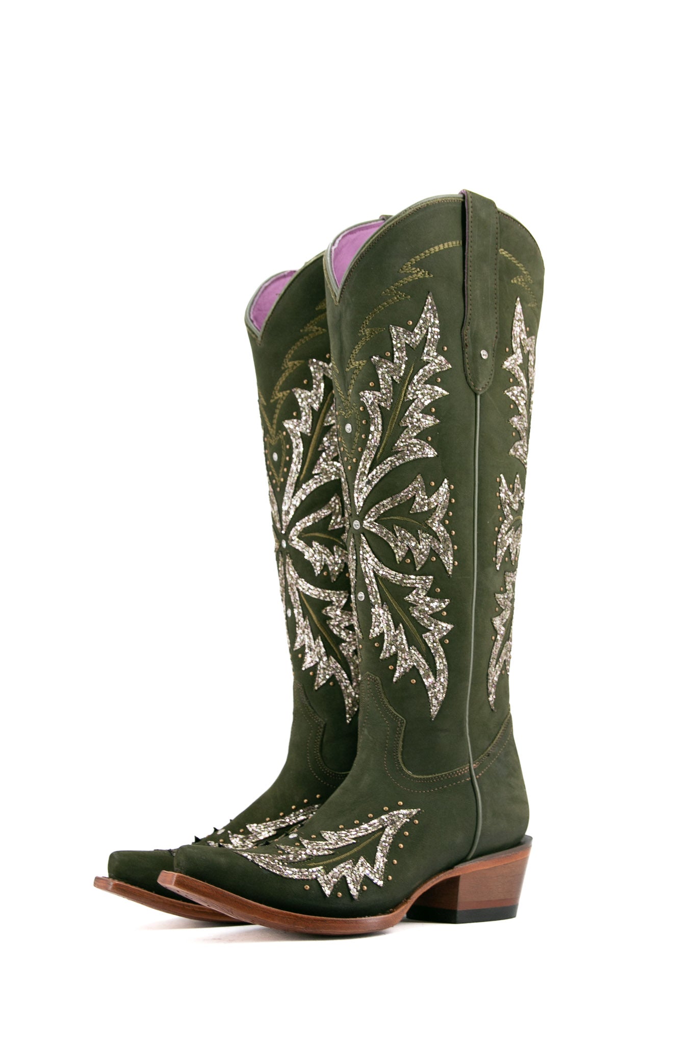 Janiss Nobuck Tall Snip Toe Cowgirl Boot