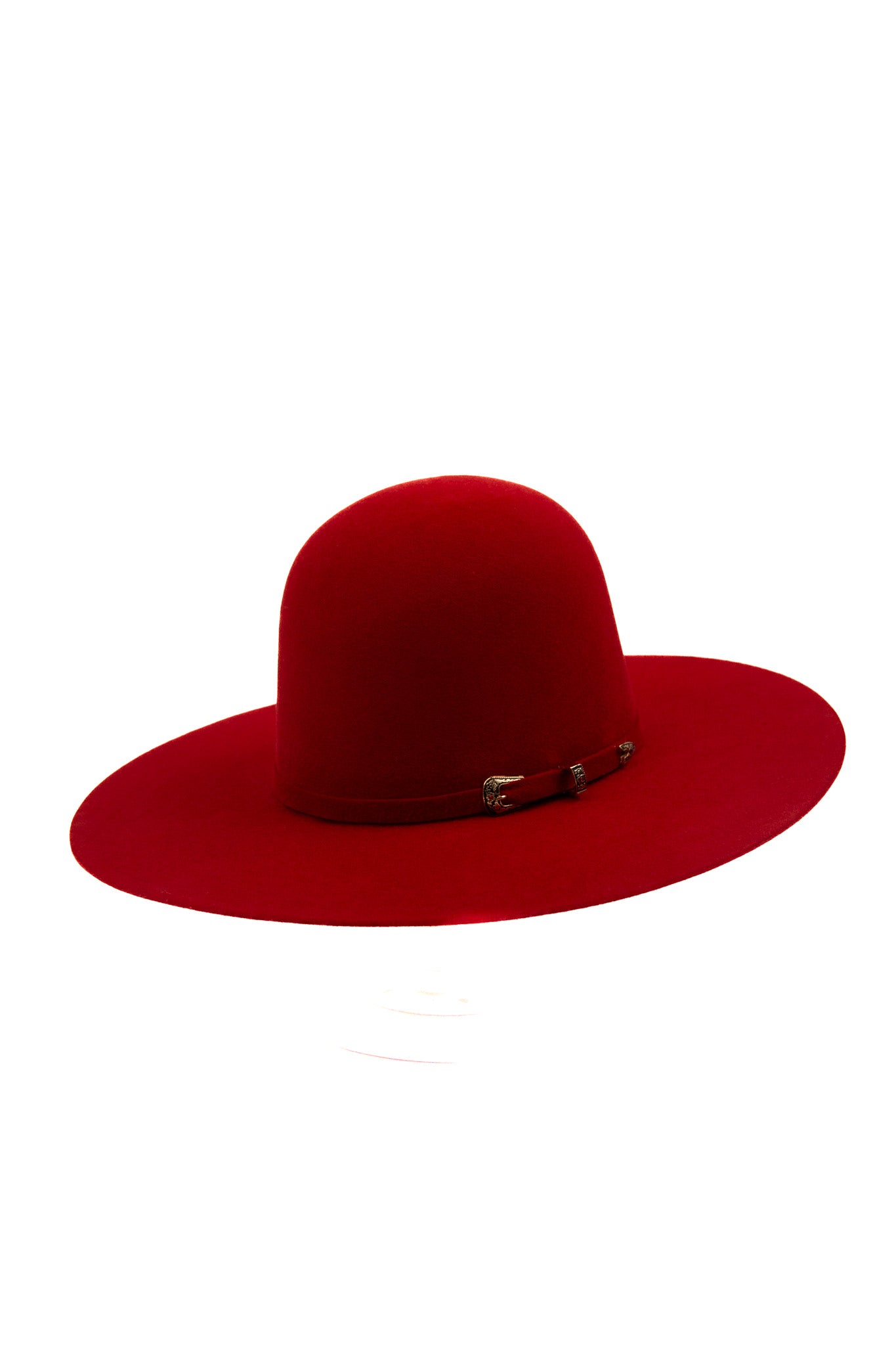 Rock'em 6X Red Open Crown Felt Cowboy Hat