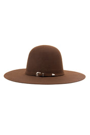 Rock'em 6X Brown Open Crown Felt Cowboy Hat