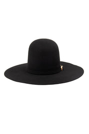 Rock'em 6X Black Open Crown Felt Cowboy Hat