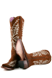 Janiss Nobuck Tall Snip Toe Cowgirl Boot