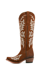 Janiss Nobuck Tall Snip Toe Cowgirl Boot