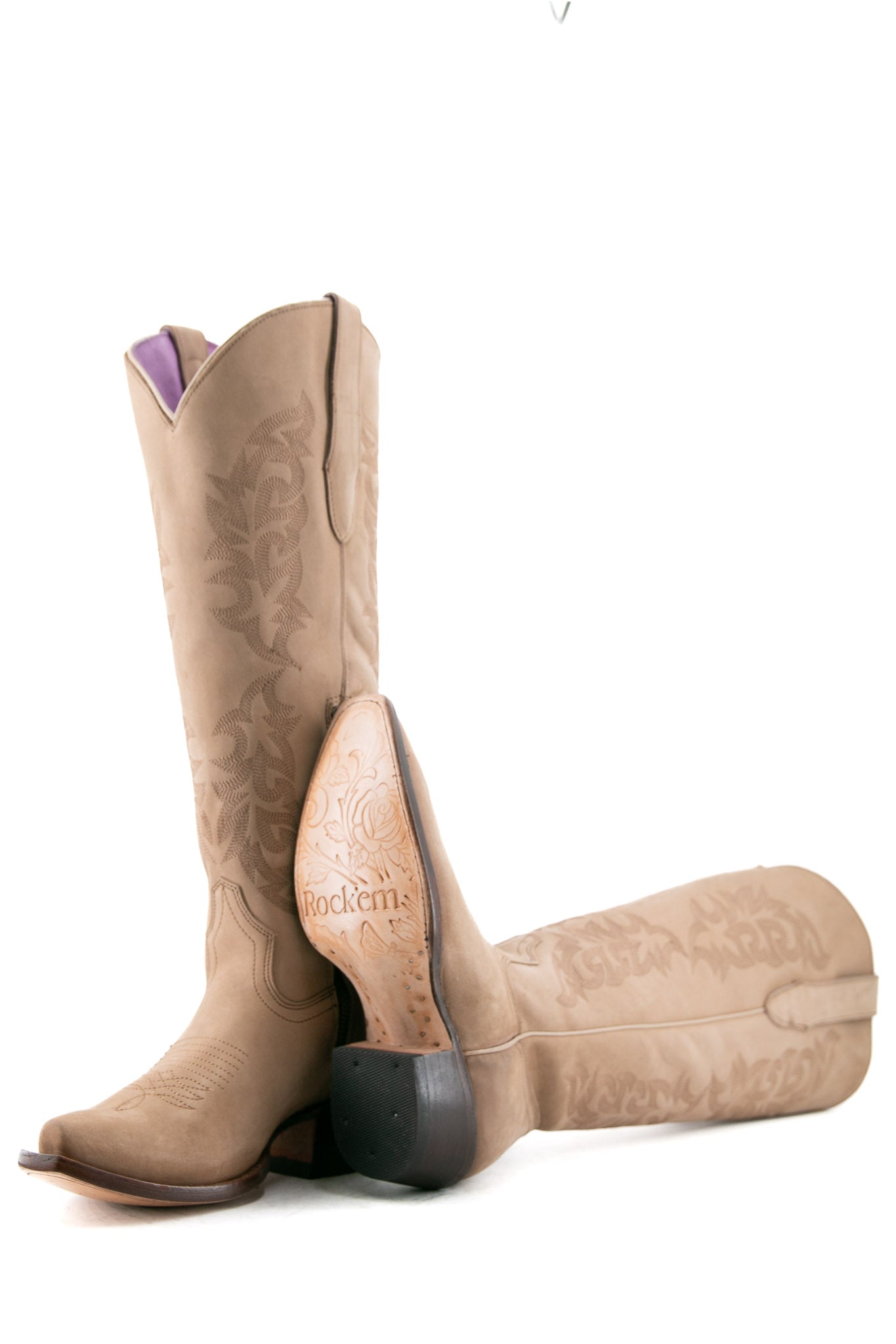 Mariana Nobuck Snip Toe Tall Cowgirl Boot