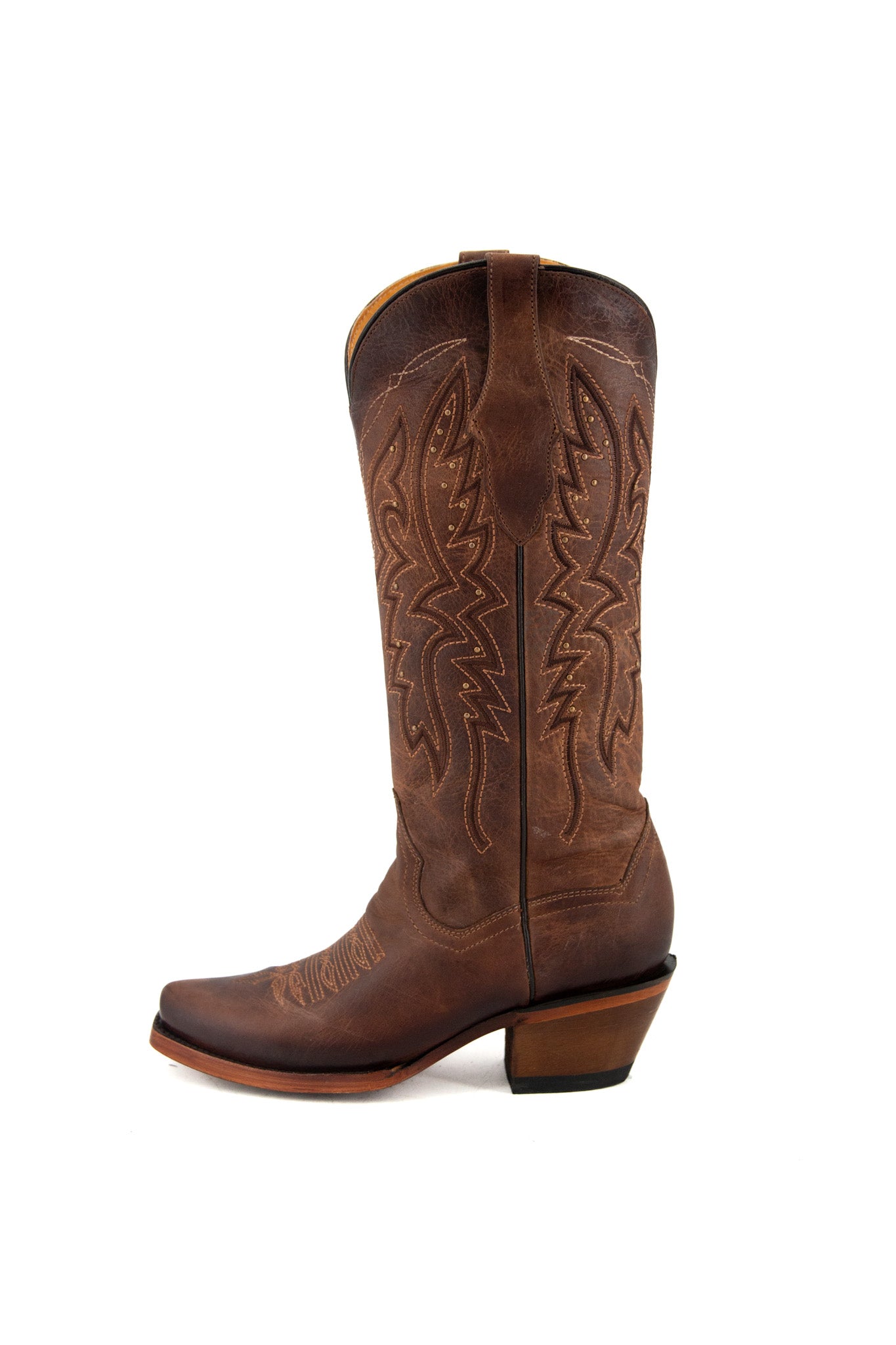 Alexa Retro Snip Toe Midi Cowgirl Boot